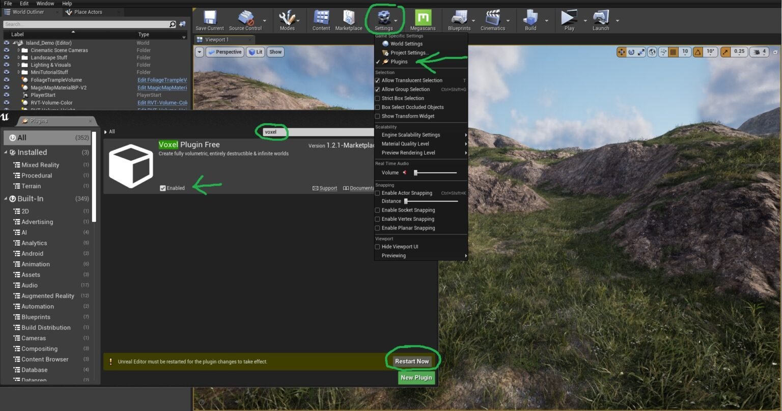 Installing and Enabling Voxel Plugin